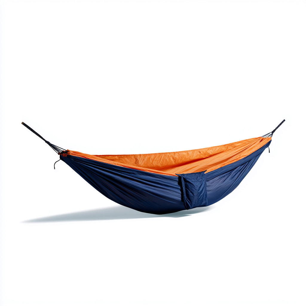 Hamacas - Nylon - 301x154 cm - Azul Marino-Naranja - Aventura
