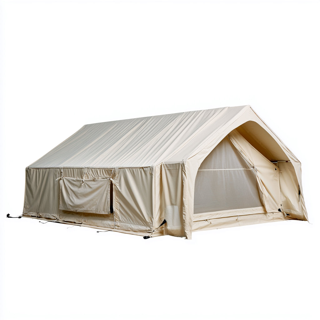 Tiendas de Campaña Familiares - Poliéster Oxford - 520x320x255 cm - Crema - Tipo Cabaña