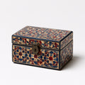 Joyeros-Madera-Metal-20 x 13 x 9 cm-Azul-Rojo-Beige-Marrón-Mosaico artesanal