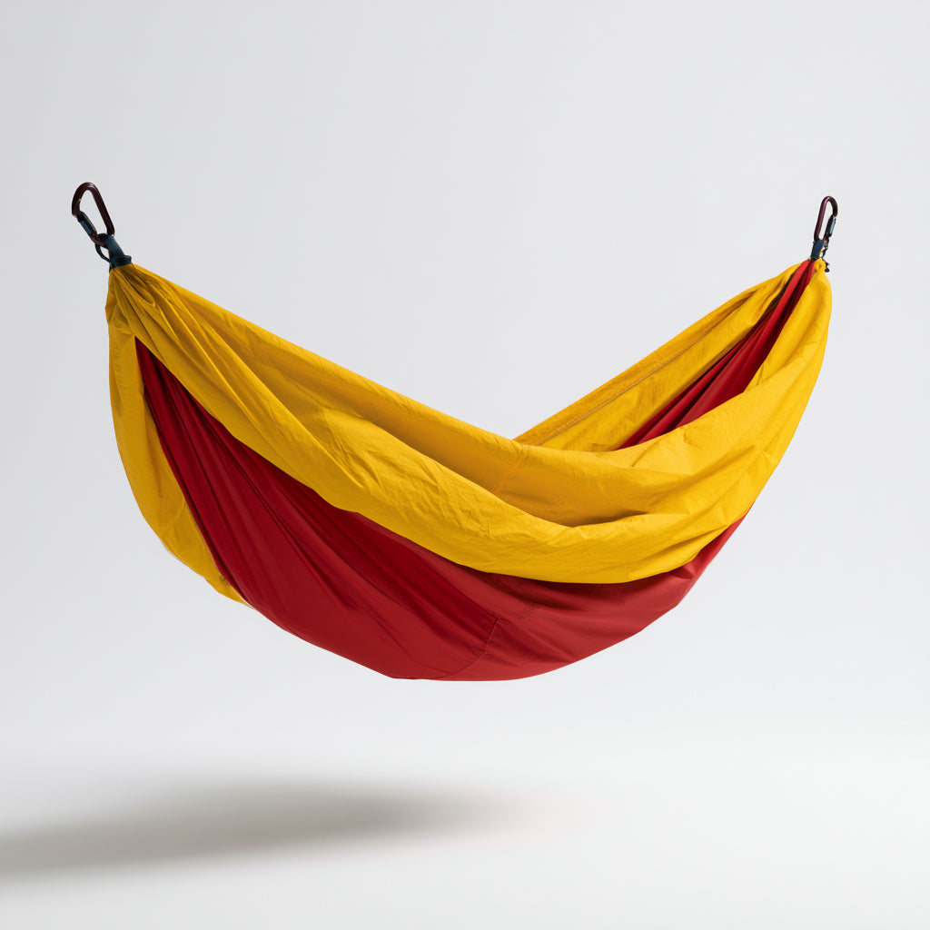 Hamacas - Nylon - 290x150 cm - Amarillo-Rojo - Portátil