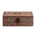 Joyeros - Madera-Metal - 26 x 13 x 8 cm - Rojo-Azul-Crema-Marron - Mosaico geometrico